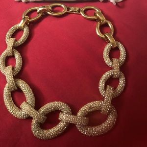 Ann Taylor gold crystal necklace